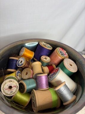 Bundle wooden Spools Vintage